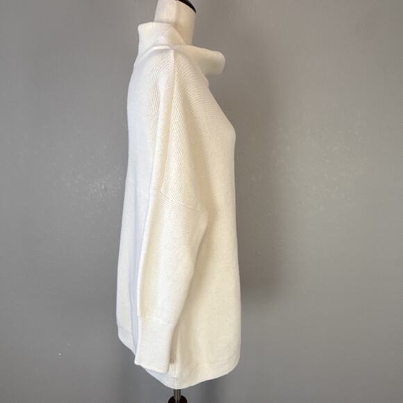Free People Womens Ottoman Slouchy Tunic Sweater Size XS Ribbed Ecru Ivory Knit - Picture 5 of 8